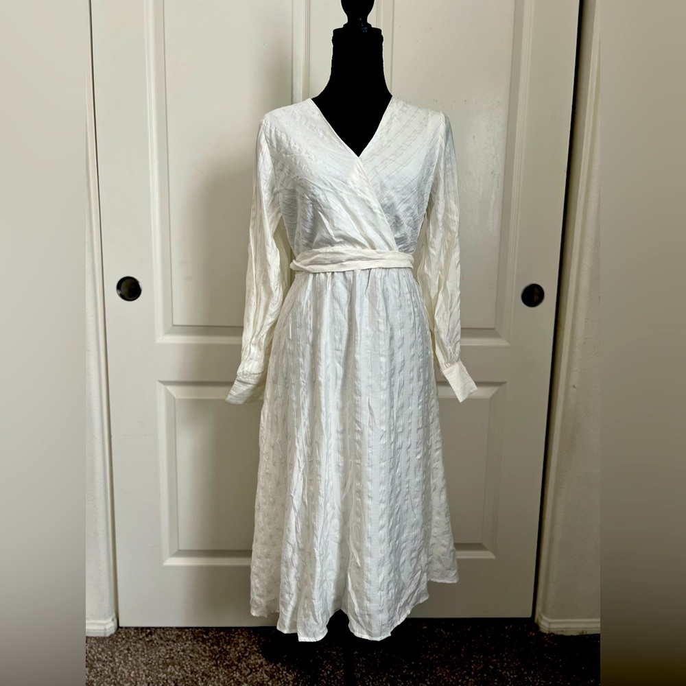 Long sleeve white dress